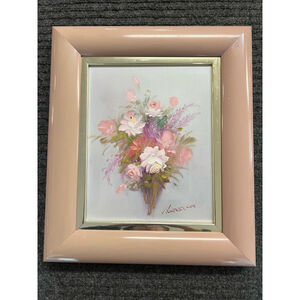Robert Cox Framed Authentic Floral Oil Painting Dated June 1987